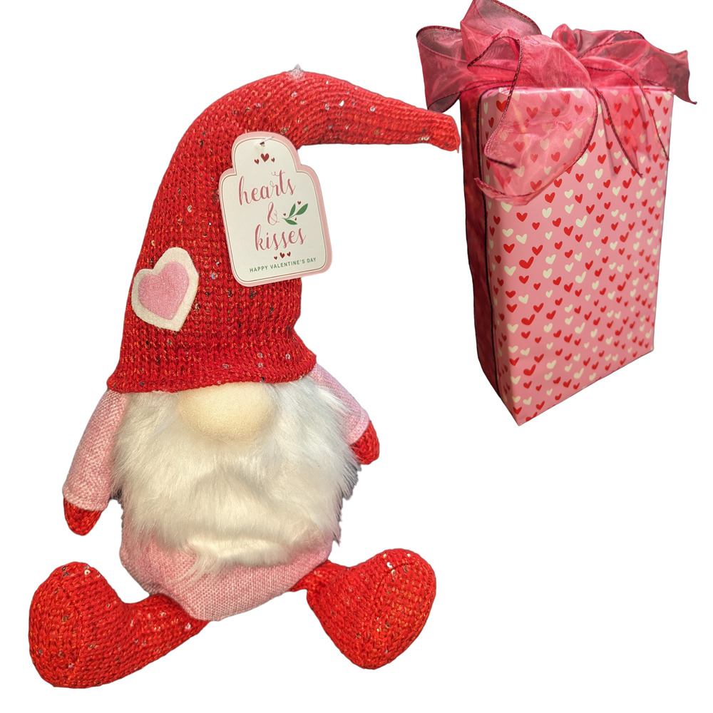 Hearts and Kisses Valentine Gnome - Gift Wrapped!